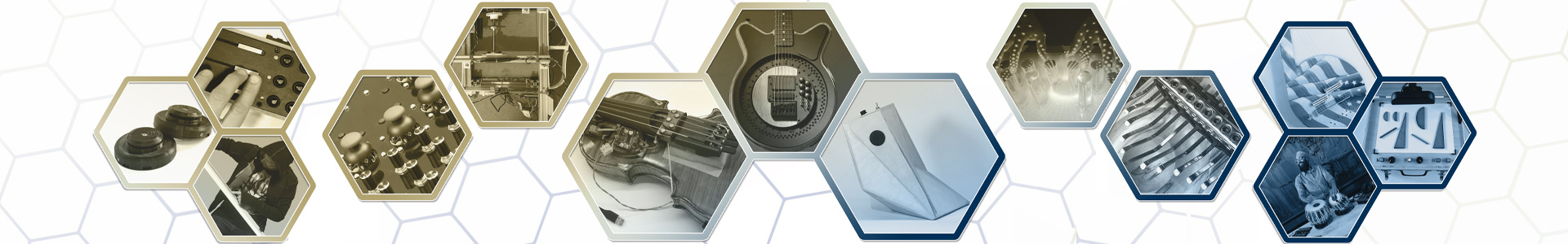 Guthman Competition instruments in hexagon crops.